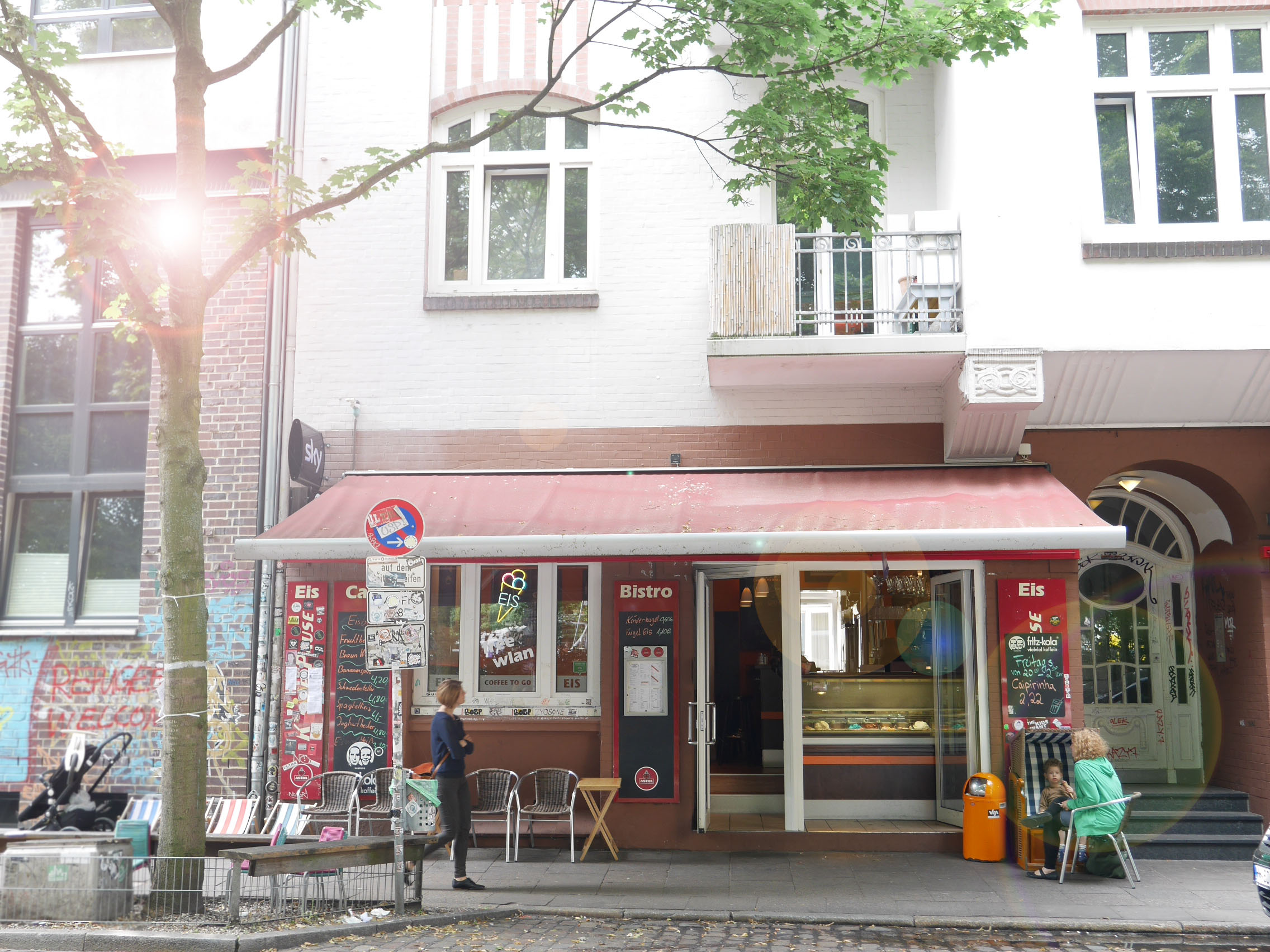 Kleine Pause Eiscafé in St. Pauli